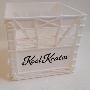 RETRO Kool Krates Media Storage for 12 WHITE CD Storage